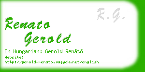 renato gerold business card